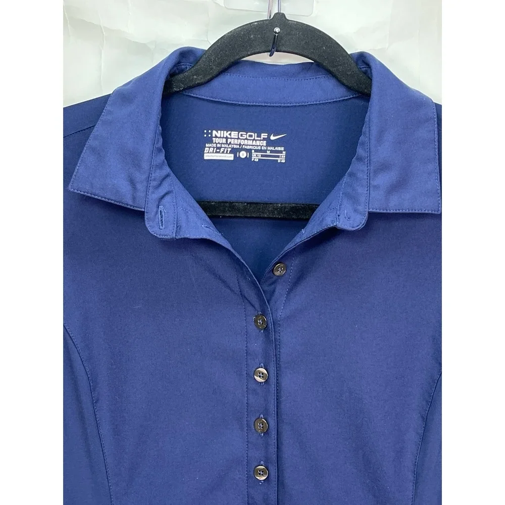 Nike Golf Tour Performance‎ Stretch Dri-Fit Blue Polo Dress Women's 8 Athleisure